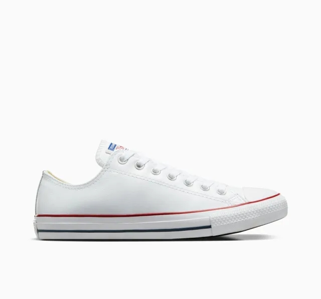 Converse Chuck Taylor All Star Ox Leather Trainer - White - Size 8 - White