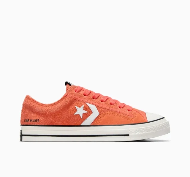 Converse Womens Star Player 76 Trainer - Orange - Size 4.5 - Orange