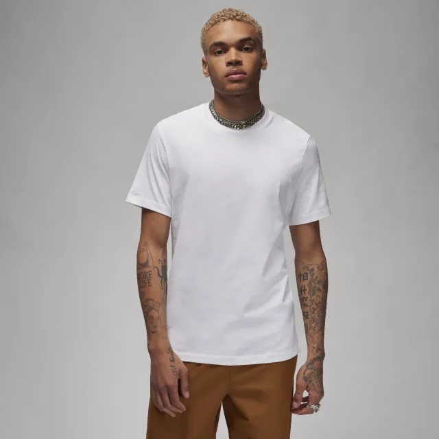 Nike Jordan Men's Short-Sleeve T-Shirt - White - Cotton