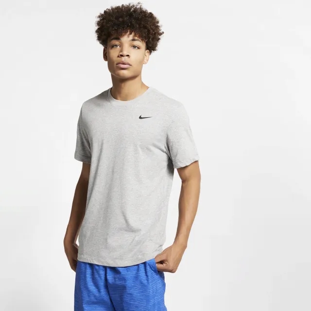 Nike Dri-FIT Men's Fitness T-Shirt - Grey - Cotton/Polyester