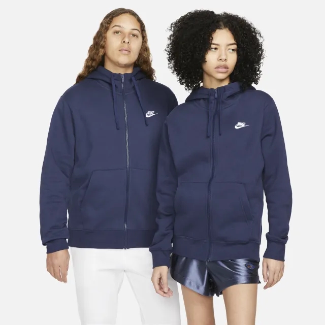Nike Sportswear Club Fleece Men's Full-Zip Hoodie - Blue - Cotton/Polyester