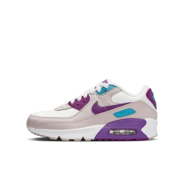 Nike white & purple air max 90 Youth trainers