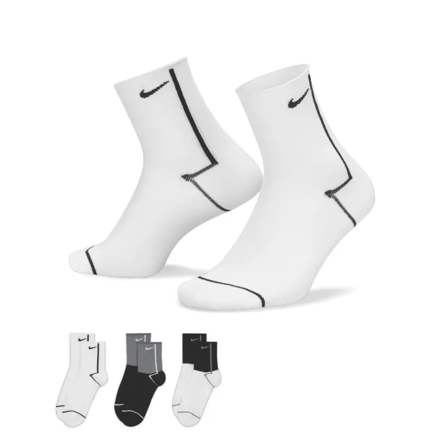 Nike Ankle Socks Everyday Plus Lightweight - ['Black', 'Grey', 'White']
