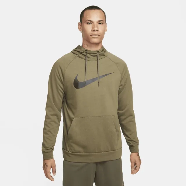 Nike Dry Graphic Men's Dri-FIT Hooded Fitness Pullover Hoodie - Green - Sustainable Blends
