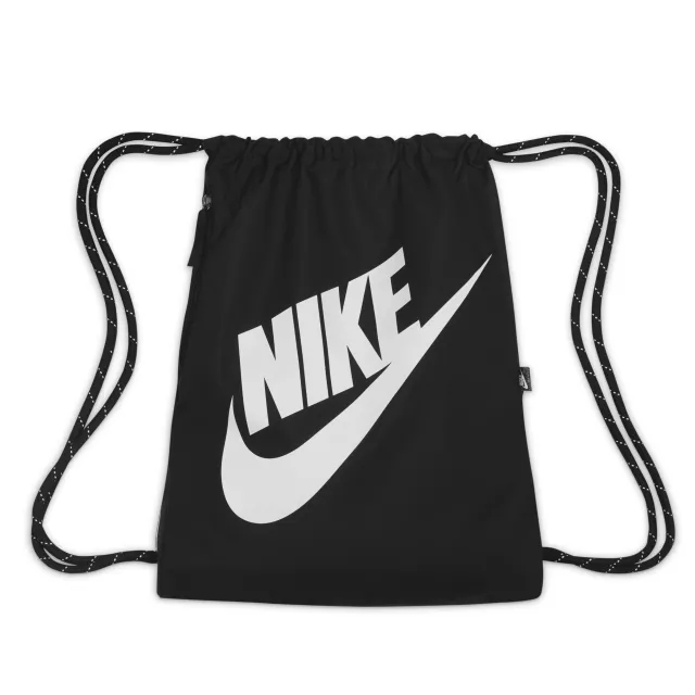 Gymsacks Nike Heritage Drawstring Bag Black/ Black/ White 13 L