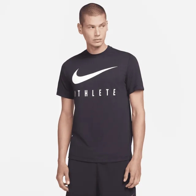 Nike Dri-FIT Men's Training T-Shirt - Black - Polyester/Cotton/Rayon