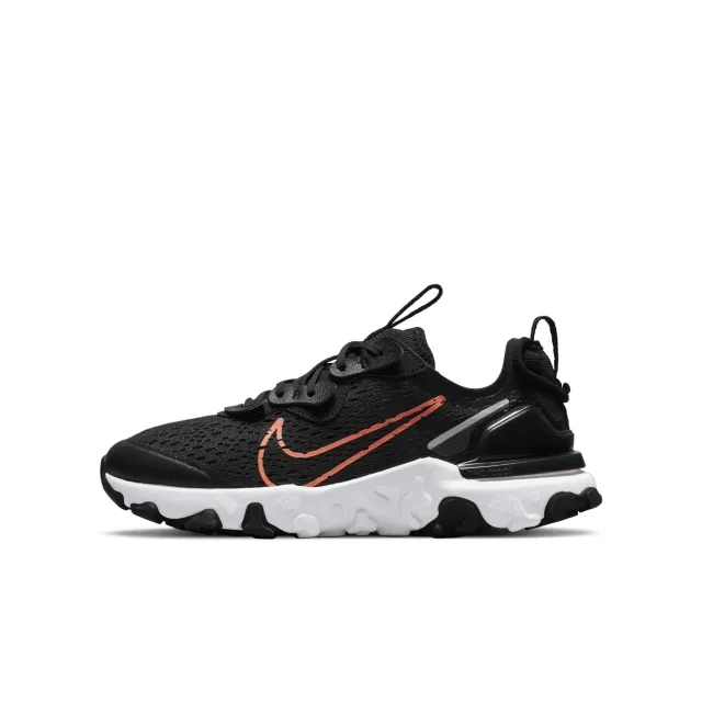 Nike black & orange react vision Youth trainers