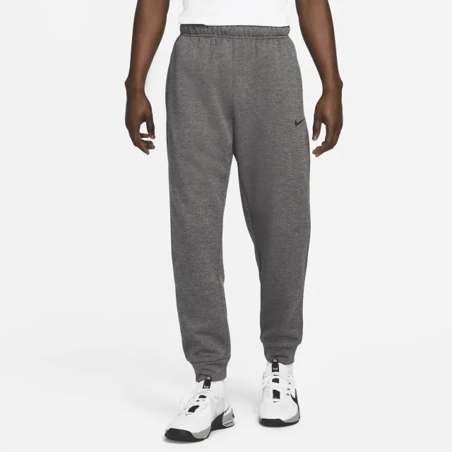 Men's Nike Therma Fleece Taper Pants in Grey/Black
