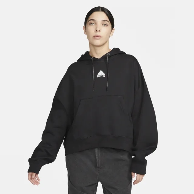 Nike ACG Therma-FIT Women's Tuff Knit Fleece Hoodie - Black - Cotton/Polyester