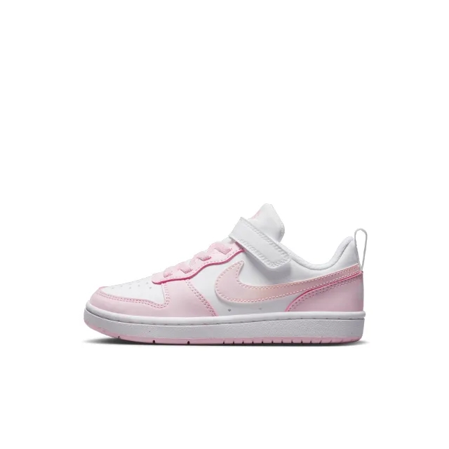Nike Younger Kids Court Borough Low Recraft Trainers in White/Pink