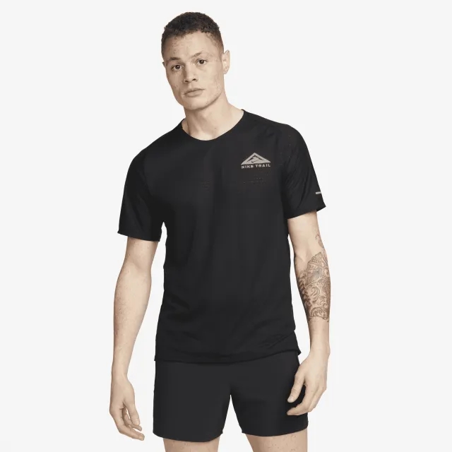 Nike Running Shirt Dri-Fit Trail Solar Chase - ['Black']