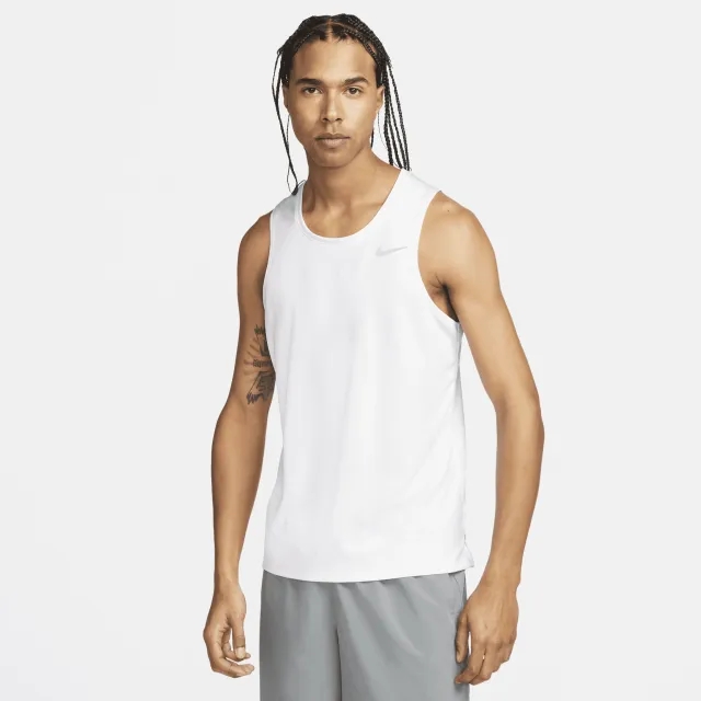 Nike Dri-Fit Miler Tank Top Men - White, Grey