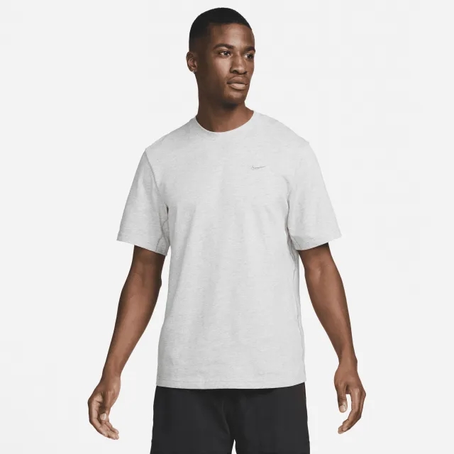 Nike Primary Men's Dri-FIT Short-sleeve Versatile Top - Grey - Cotton/Polyester