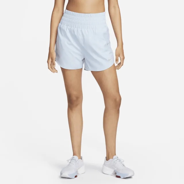 Nike Womens Dri-FIT Ultra High-Waisted Brief-Lined Short - Blue - Size S - Blue
