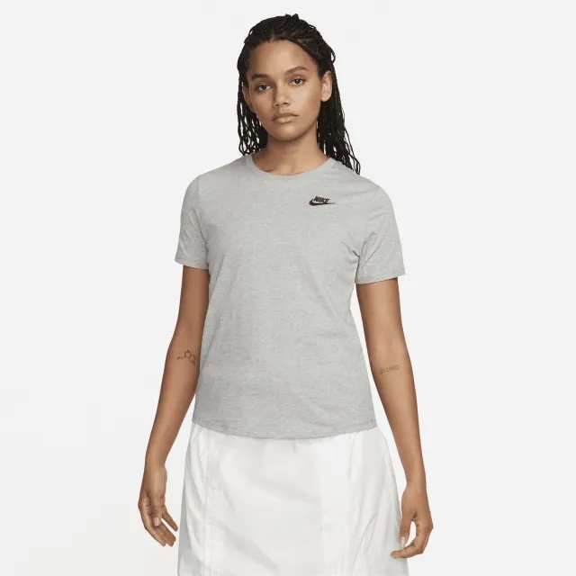 Nike Sportswear Club Essentials Women's T-Shirt - Grey - Cotton/Polyester