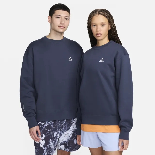 Nike ACG Therma-FIT Fleece Crew - Blue - Cotton/Polyester