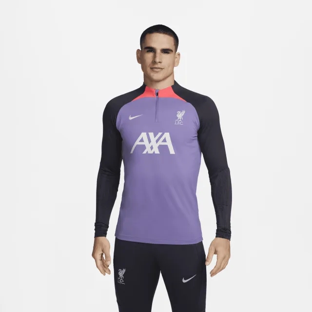 Nike Liverpool Dri-Fit Strike L/S 1/4 Zip Drill Top - Purple 2023-2024