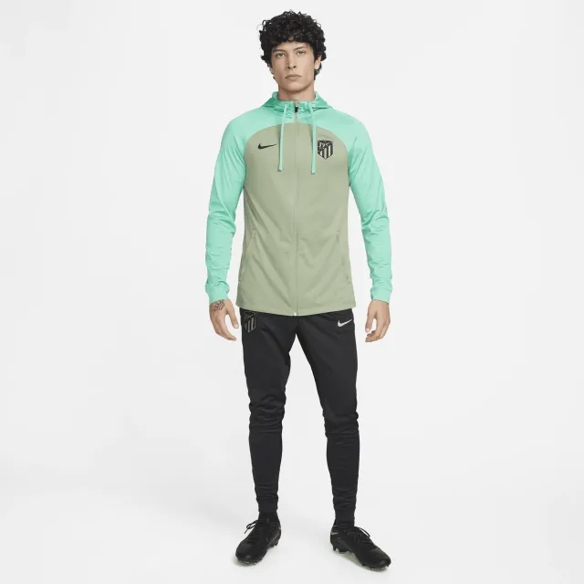 Nike Atletico Madrid Dri-Fit Strike Hooded Tracksuit - Oil Green 2023--2024