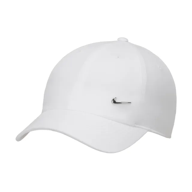 Nike Dri-FIT Club Unstructured Metal Swoosh Cap - White - Polyester