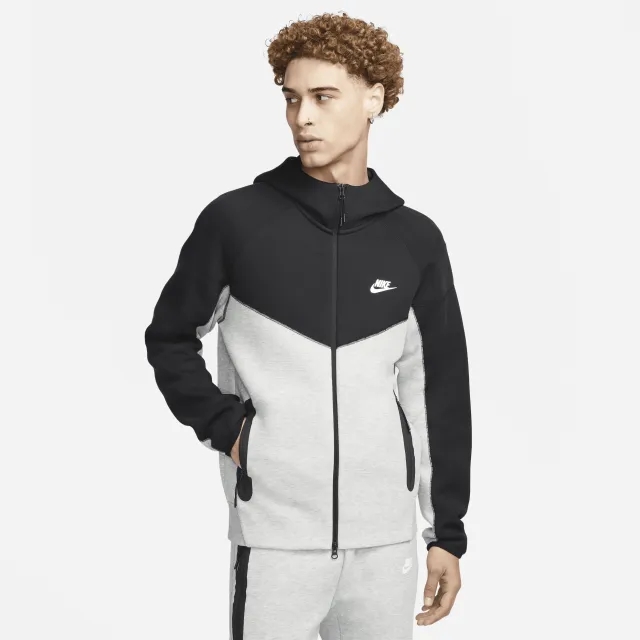 Nike Tech Fleece Windrunner Full Zip Hoodie - Grey - Size M - Grey