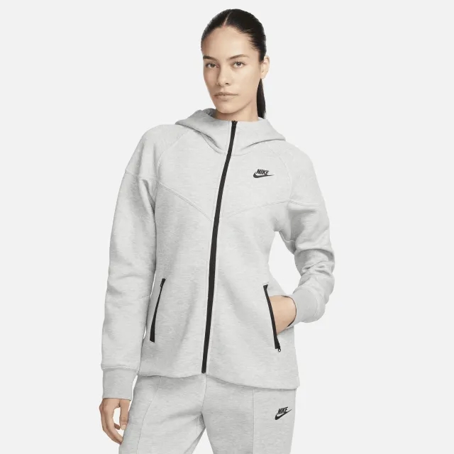 Nike Womens Tech Fleece Windrunner Full Zip Hoodie - Grey - Size XS - Grey