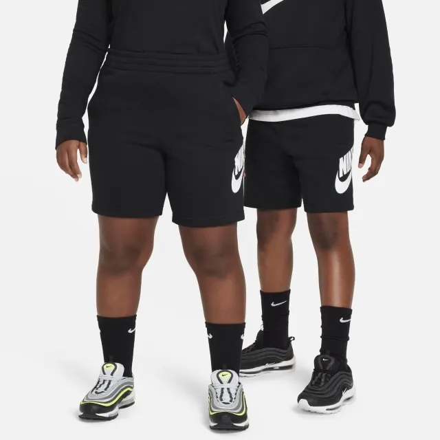 Nike Sportswear Club Fleece Older Kids' French Terry Shorts (Extended Size) - Black - Fleece > Club Fleece