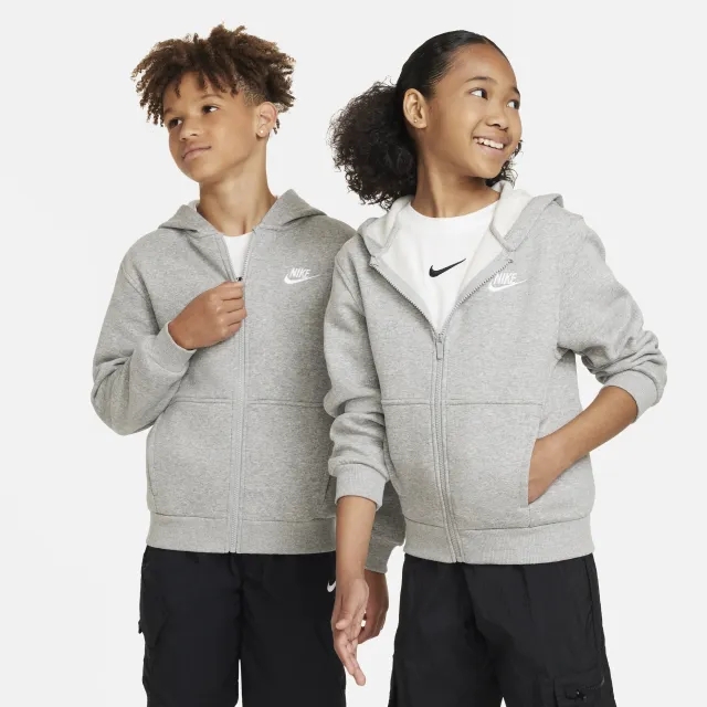 Nike Hoodie Nsw Club Fleece Full Zip - ['Grey']