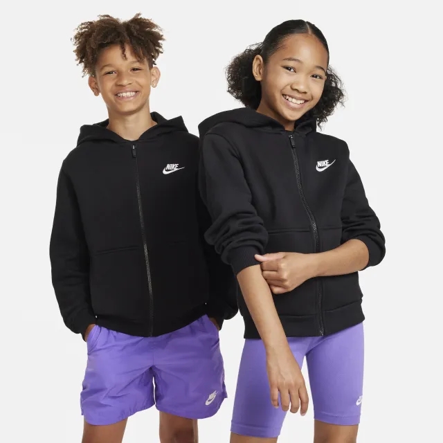 Nike Hoodie Nsw Club Fleece Full Zip - ['Black']