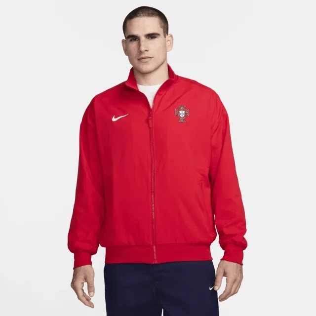 Nike Portugal Training Jacket Dri-Fit Strike Anthem Euro 2024 - University Red/Sail - ['Red']
