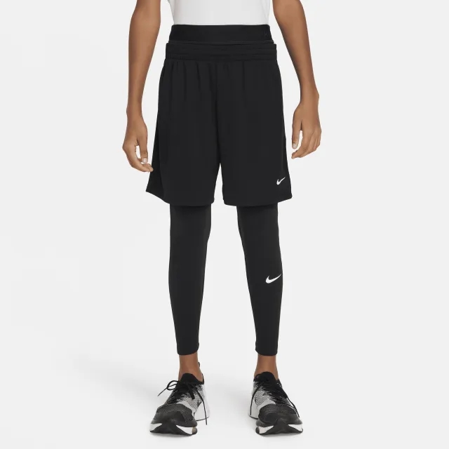 Nike Pro Dri-FIT Older Kids' (Boys') Tights - Black - Polyester/Elastane