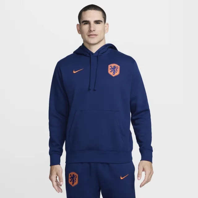 Nike Holland NSW Club PO Hoodie - Blue Void/Safety Orange 2024-2025