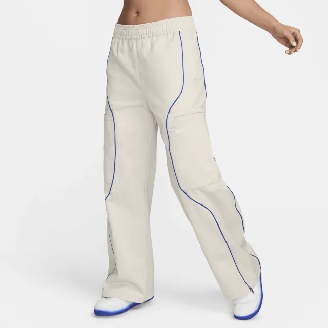 Nike Womens Street High-Rise Woven Pant - Beige - Size M - Beige