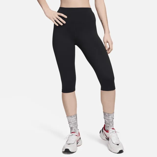 Nike One Women's High-Waisted Capri Leggings - Black - Polyester/Elastane
