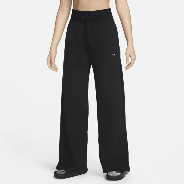 Nike Women's Sportswear Phoenix Plush Wide-Leg Fleece Trousers - Black/Sail -  Size: XS