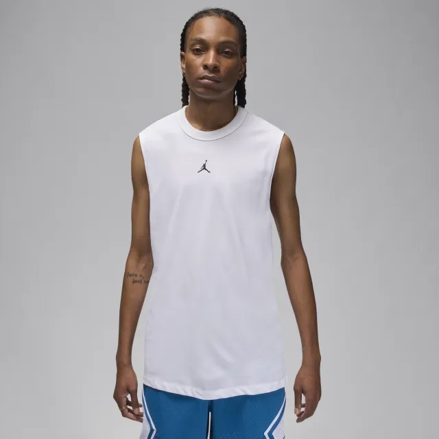 Nike Jordan Sport Men's Dri-FIT Sleeveless Top - White - Cotton/Polyester