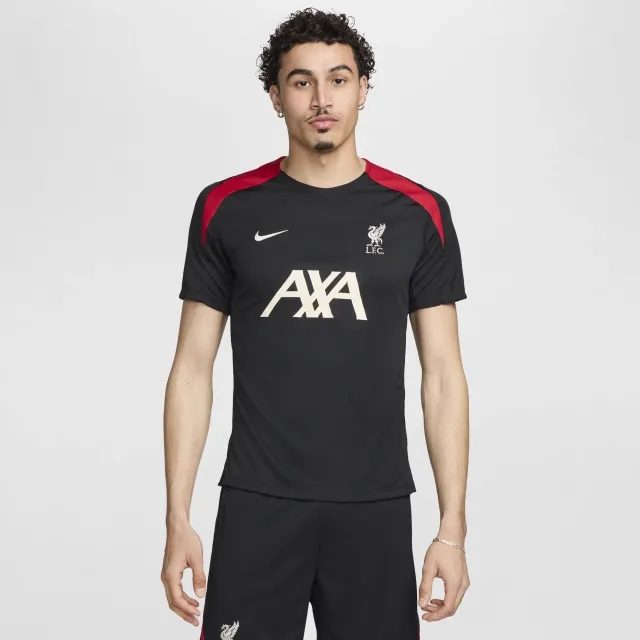 Nike Liverpool Dri-Fit Strike S/S Top - Black/Red 2024-2025
