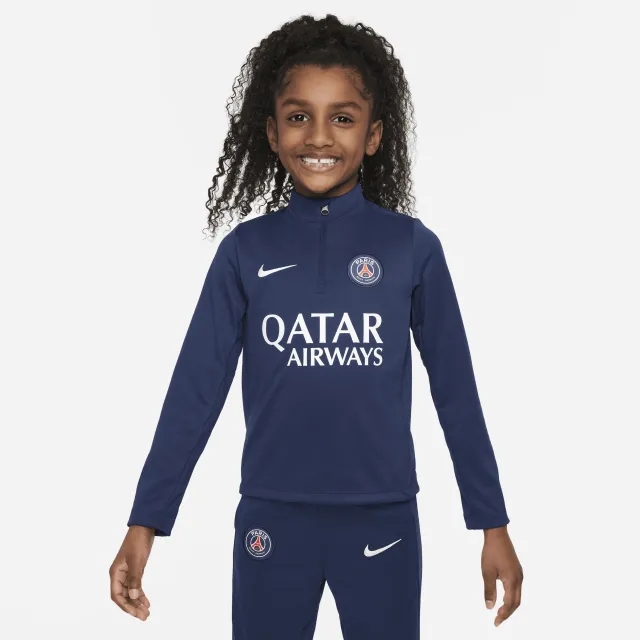 Paris Saint-Germain Academy Pro Older Kids' Nike Football Drill Top - Blue - Polyester