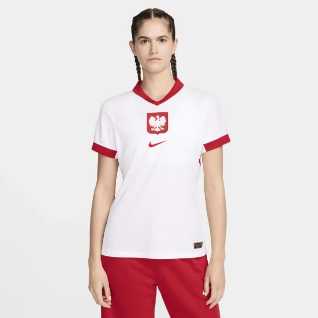 Poland 2024/25 Stadium Home Women's Nike Dri-FIT Football Replica Shirt - White - Polyester