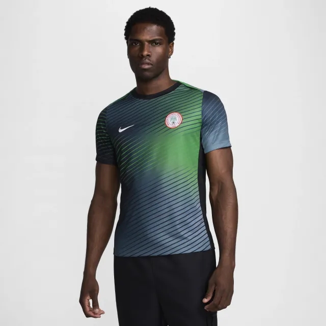 Nike Nigeria ACDPR SS Pre-Match Top - Cool Grey/Lucky Green/Black/White 2024-2025
