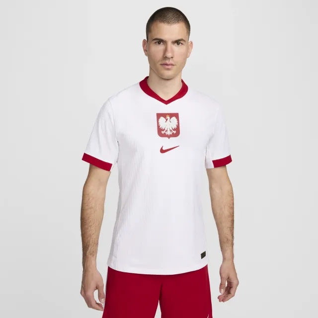 Poland 2024/25 Match Home Men's Nike Dri-FIT ADV Football Authentic Short-Sleeve Shirt - White - Polyester