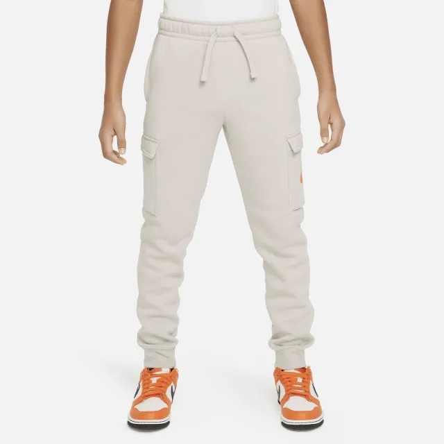Nike Junior Sports Inspired Fleece Cargo Pant - Grey - Size L/B - Grey