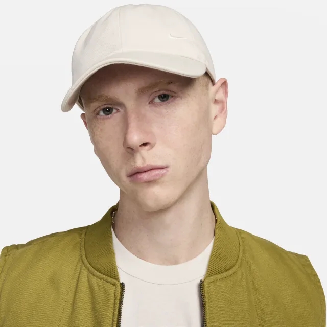 Nike Club Swoosh Hat In Ivory-Neutral