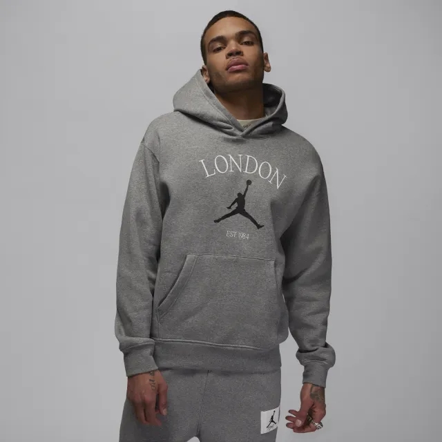 Nike Jordan London Men's Pullover Hoodie - Grey - Cotton