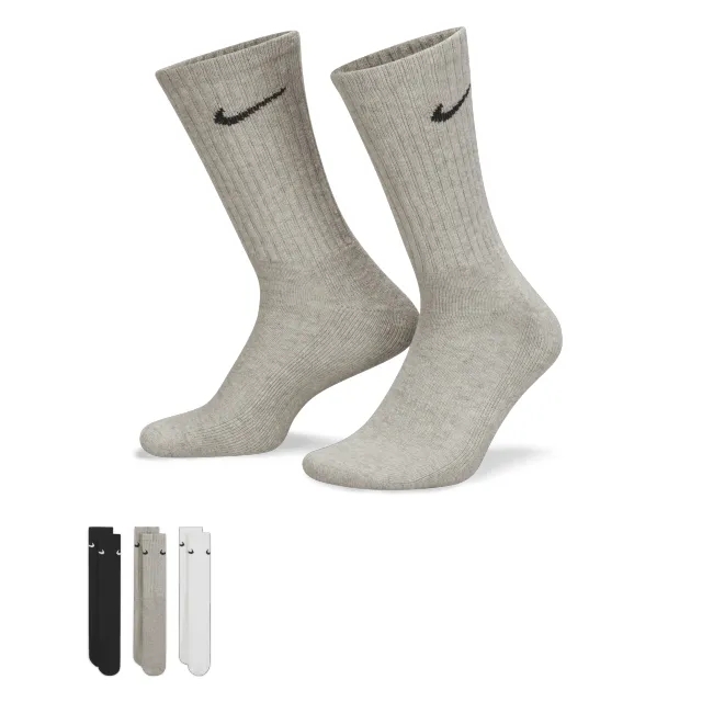 Nike Cushioned Training Crew Socks 3-Pack Multi-Color L