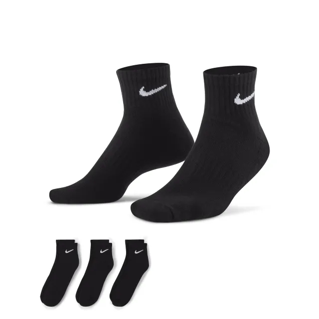 Nike Everyday 3-Pack Dri-Fit Cushion Ankle Socks in Black/White