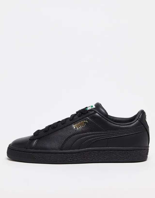 Puma Mens Unisex Basket Classic XXI Trainers - Black Leather