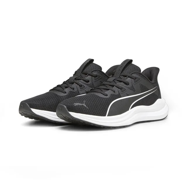Men's Puma Reflect Light Running Shoes - Black/White
