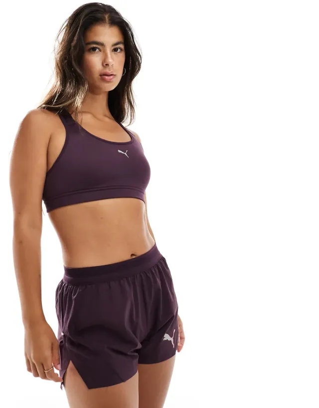 Puma Womens RUN ULTRAWEAVE VELOCITY 3 Running Shorts - Purple