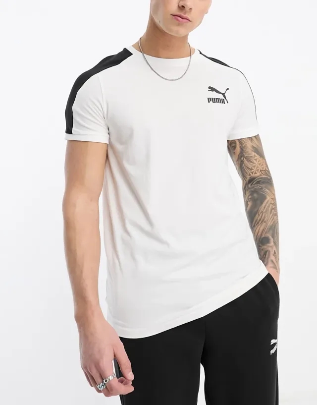 Puma Mens T7 Iconic T-Shirt - White