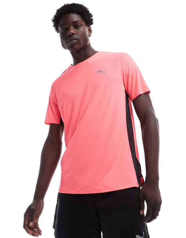 Puma Run Favourite Velocity T-Shirt In Sunset Glow-Pink